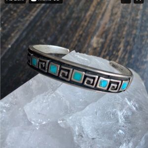 .925 Turquoise inlay cuff